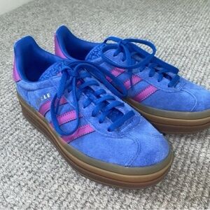 Adidas Women's Royal Blue & Magenta Bold Gazelles SIZE 7.5